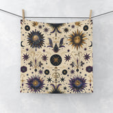 Celestial Face Towel - Spa Day, Bathroom Decor, Astrology Gift, Starry Night Aesthetic, Cosmic Design
