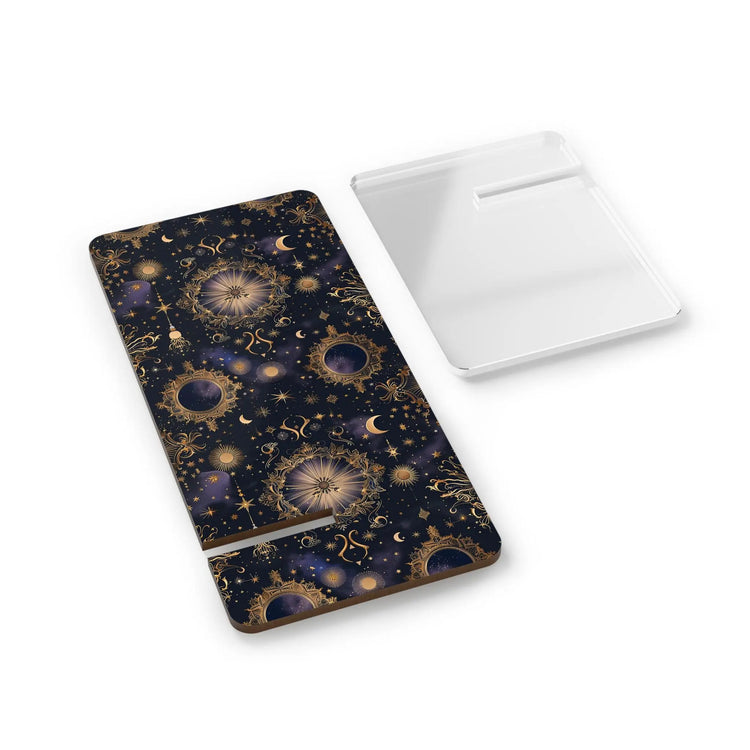 Astrological Phone Stand, Celestial Smartphone Holder, Zodiac Desk Decor, Horoscope Display Stand, Gift for Astronomy Lovers