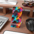 Vibrant Mobile Display Stand for Smartphones, Colorful Phone Holder, Desk Accessory, Gift for Tech Lovers, Home Office Decor, Unique Phone