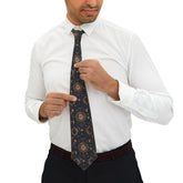 Celestial Pattern Necktie, Elegant Tie for Men, Astronomy Gift, Formal Attire, Night Sky Accessories, Perfect for Weddings, Parties