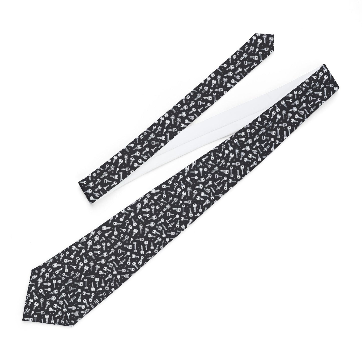 Key Design Necktie, Unique Tie for Men, Gift for Him, Fashion Accessory, Wedding Tie, Office Wear, Statement Necktie
