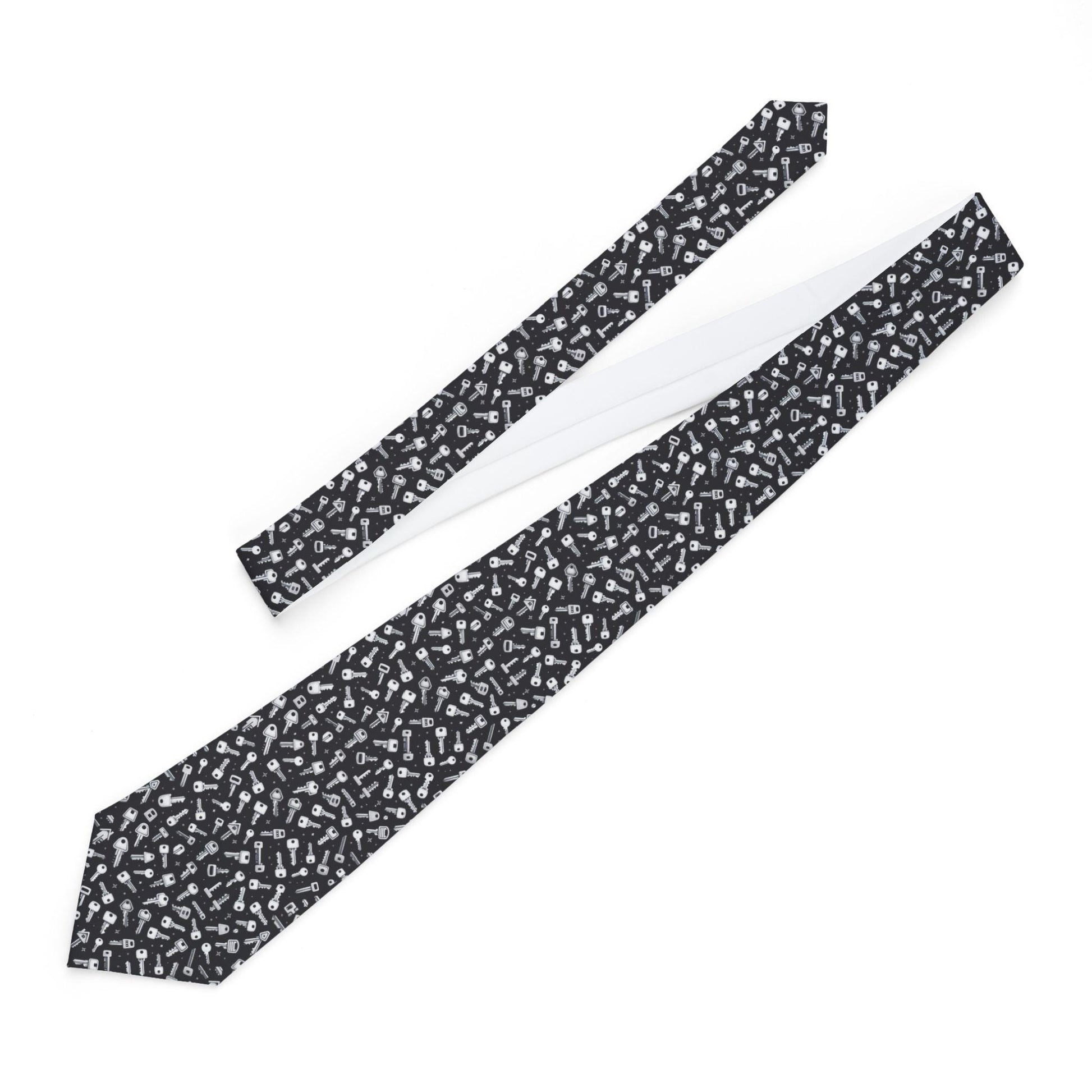 Key Design Necktie, Unique Tie for Men, Gift for Him, Fashion Accessory, Wedding Tie, Office Wear, Statement Necktie