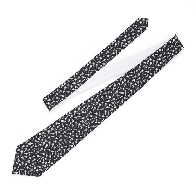 Key Design Necktie, Unique Tie for Men, Gift for Him, Fashion Accessory, Wedding Tie, Office Wear, Statement Necktie