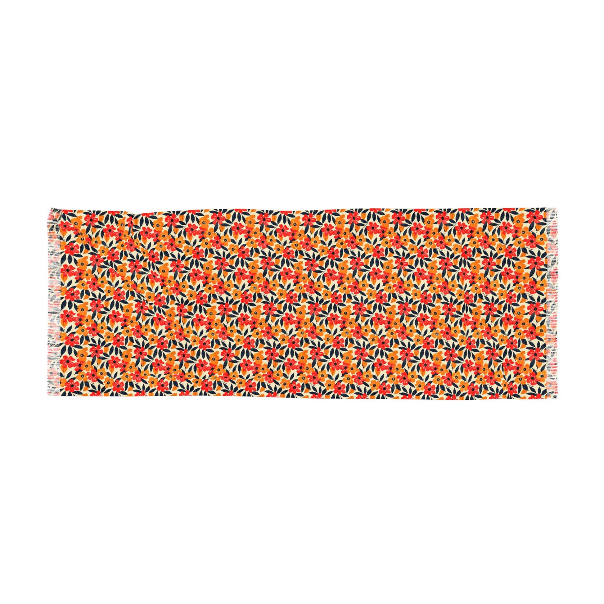 Floral Light Scarf - Stylish Spring Accessory, Perfect for Layering, Gift for Her, Summer Wrap, Celebration Scarf