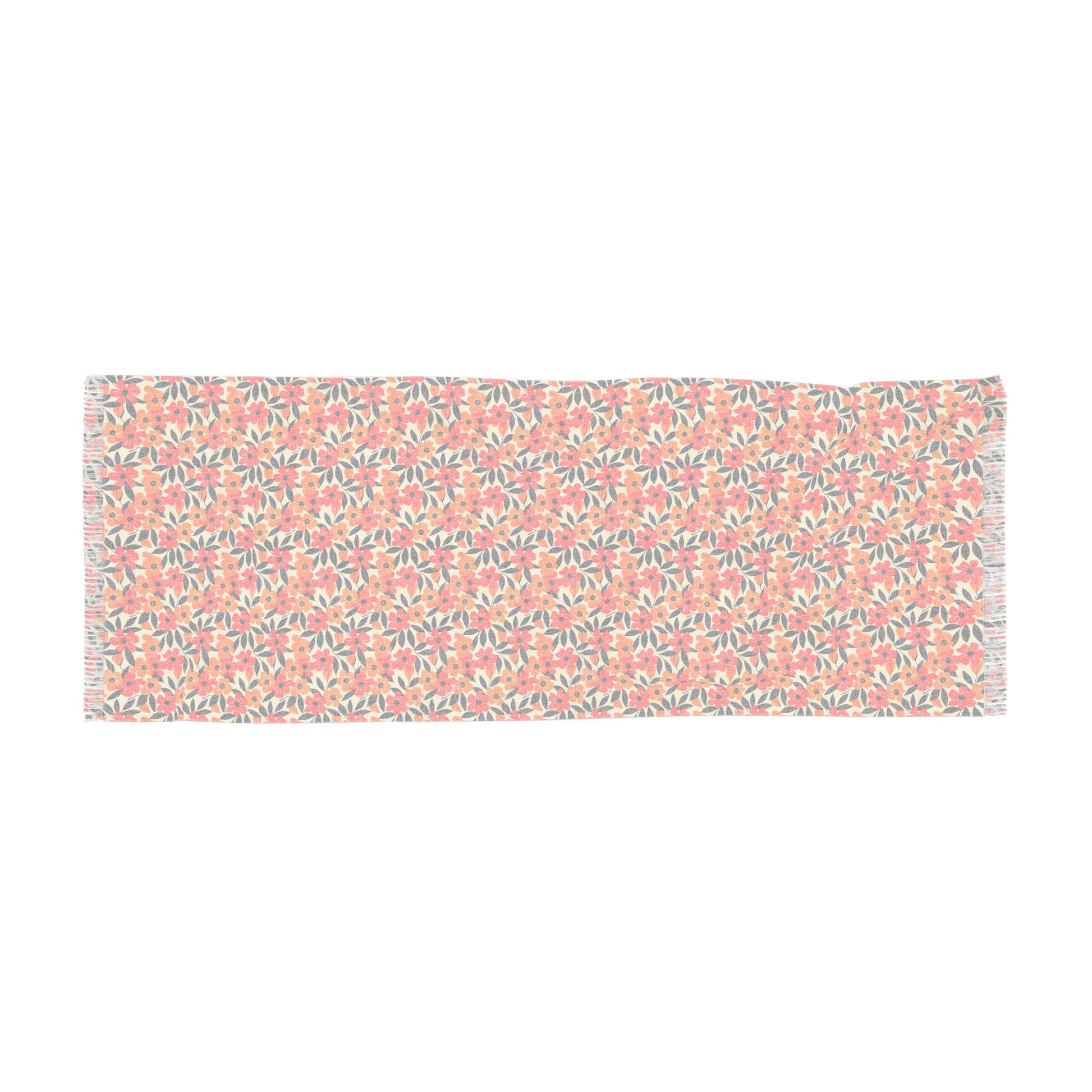 Floral Light Scarf - Stylish Spring Accessory, Perfect for Layering, Gift for Her, Summer Wrap, Celebration Scarf