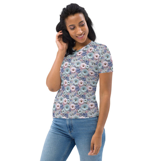 Pretty Spring Floral Pattern Women&#39;s Casual Shirt | Trendy Boho Chic Blouse | Lightweight Comfortable | Perfect for Spring & Summer