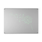 Lucky Dandelion Glass Cutting Board, Kitchen Decor, Gift for Chef, St. Patrick&