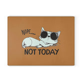 Funny Cat Glass Cutting Board-Nope Not Today Kitchen Decor, Pet Lover Gift, Cooking Accessory, Housewarming Gift, Cat Mom Kitchen