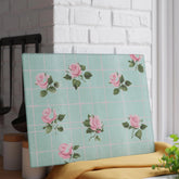 Chic Floral Glass Cutting Board | Vintage Kitchen Decor, Wedding Gift, Home Cooking Essentials, Pink Rose Design, Kitchen Accessories