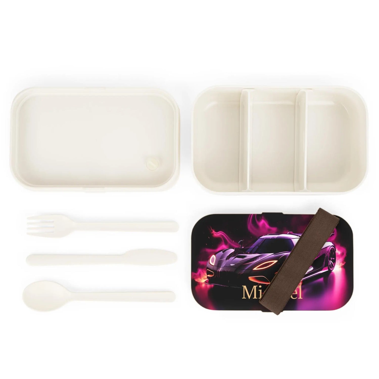 Personalized Bento Lunch Box for Kids, Stylish Car Design for School, Unique Gift, Meal Prep Container, Custom Lunch Box