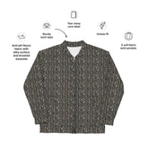 Men’s Geometric All-Over Pattern Bomber Jacket – Stylish & Trendy Streetwear Jacket for Modern Men – Fashionable Outerwear
