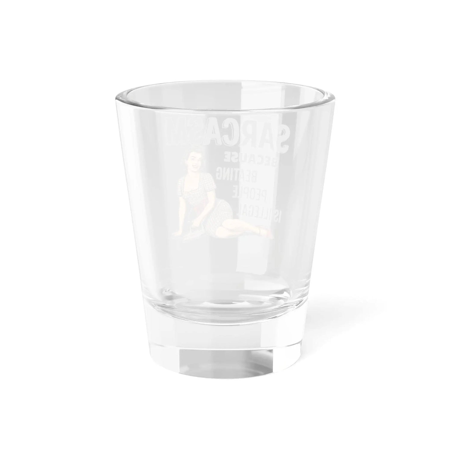 Sarcasm Shot Glass for Humor Lovers, Witty Gift for Friends, Fun Party Accessory, Gag Gift for Birthdays, Retro Style Drinkware