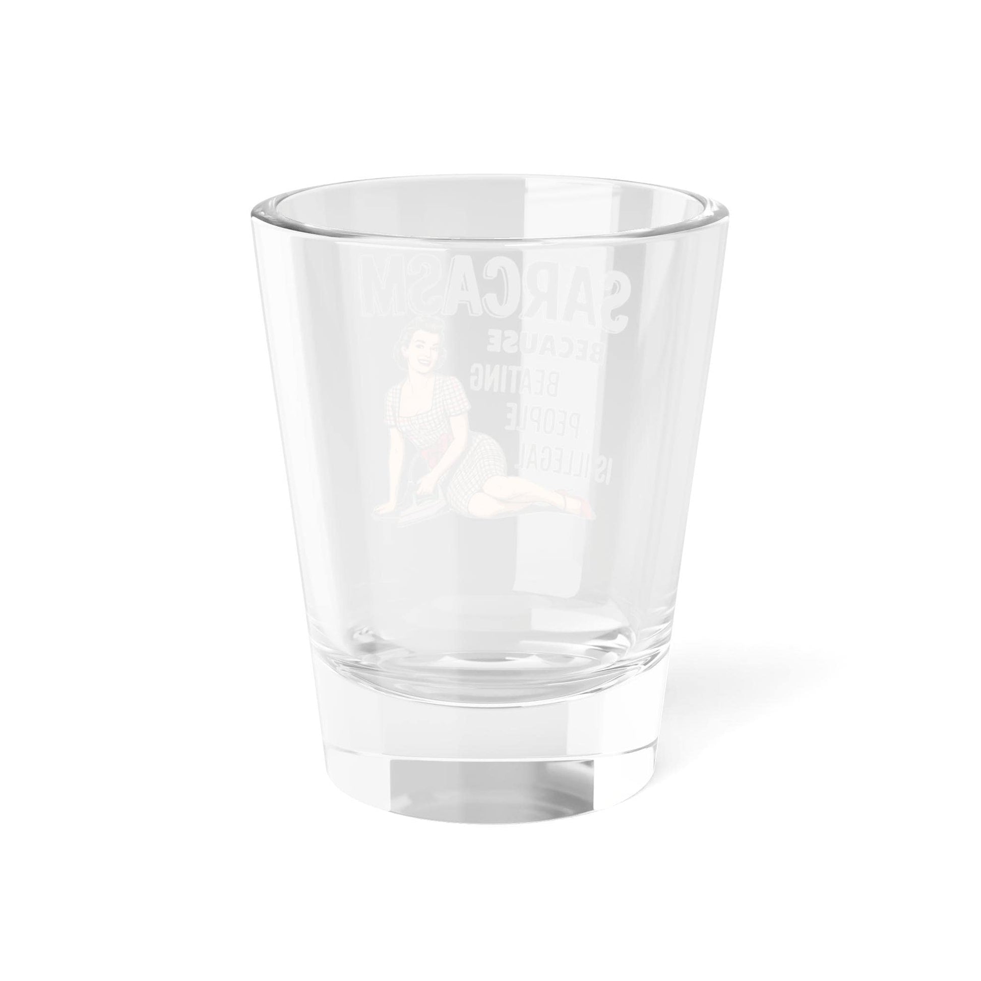 Sarcasm Shot Glass for Humor Lovers, Witty Gift for Friends, Fun Party Accessory, Gag Gift for Birthdays, Retro Style Drinkware