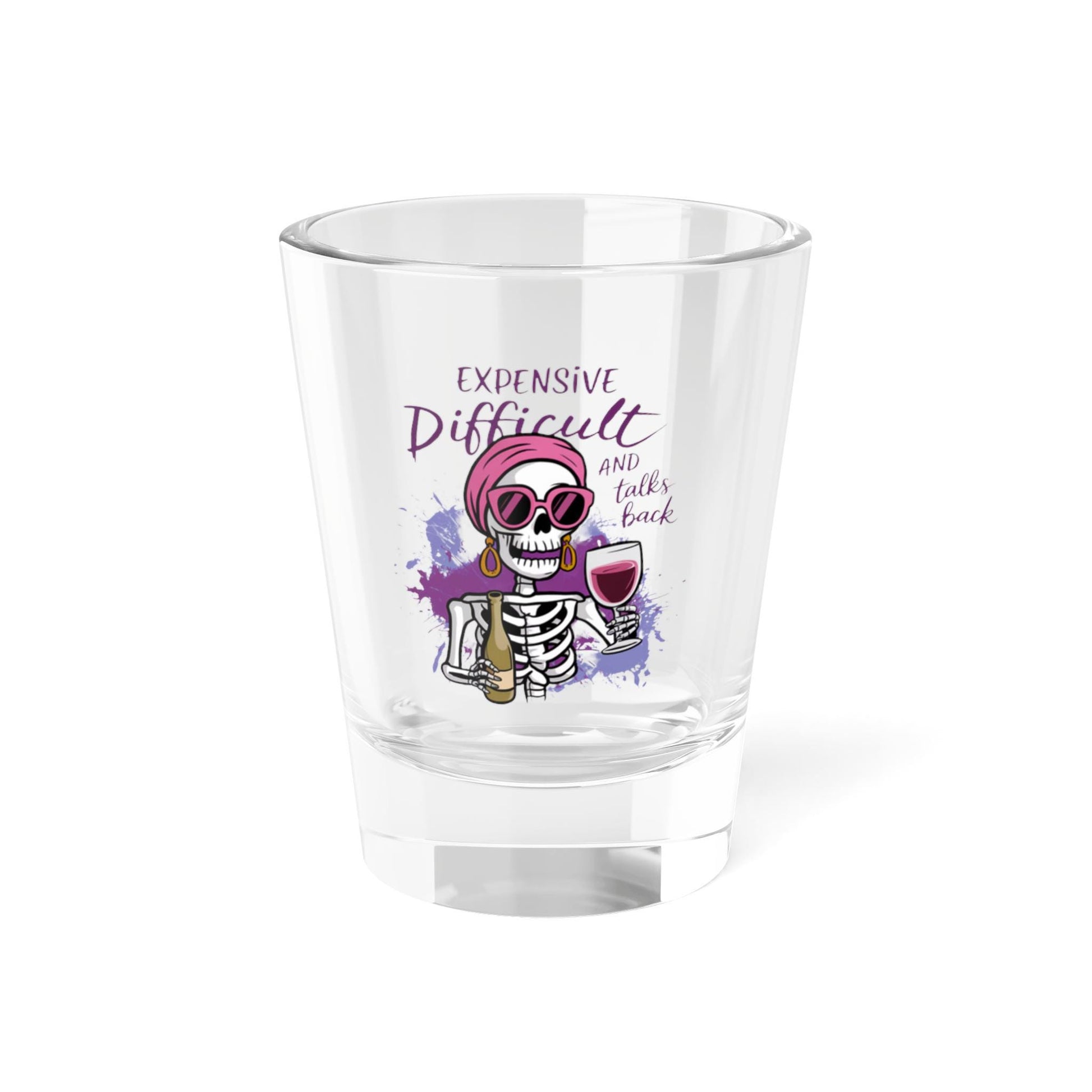 Sassy Skeleton Shot Glass, Fun Cocktail Accessory, Perfect for Parties, Halloween, Birthdays, Celebrations, Gift Idea