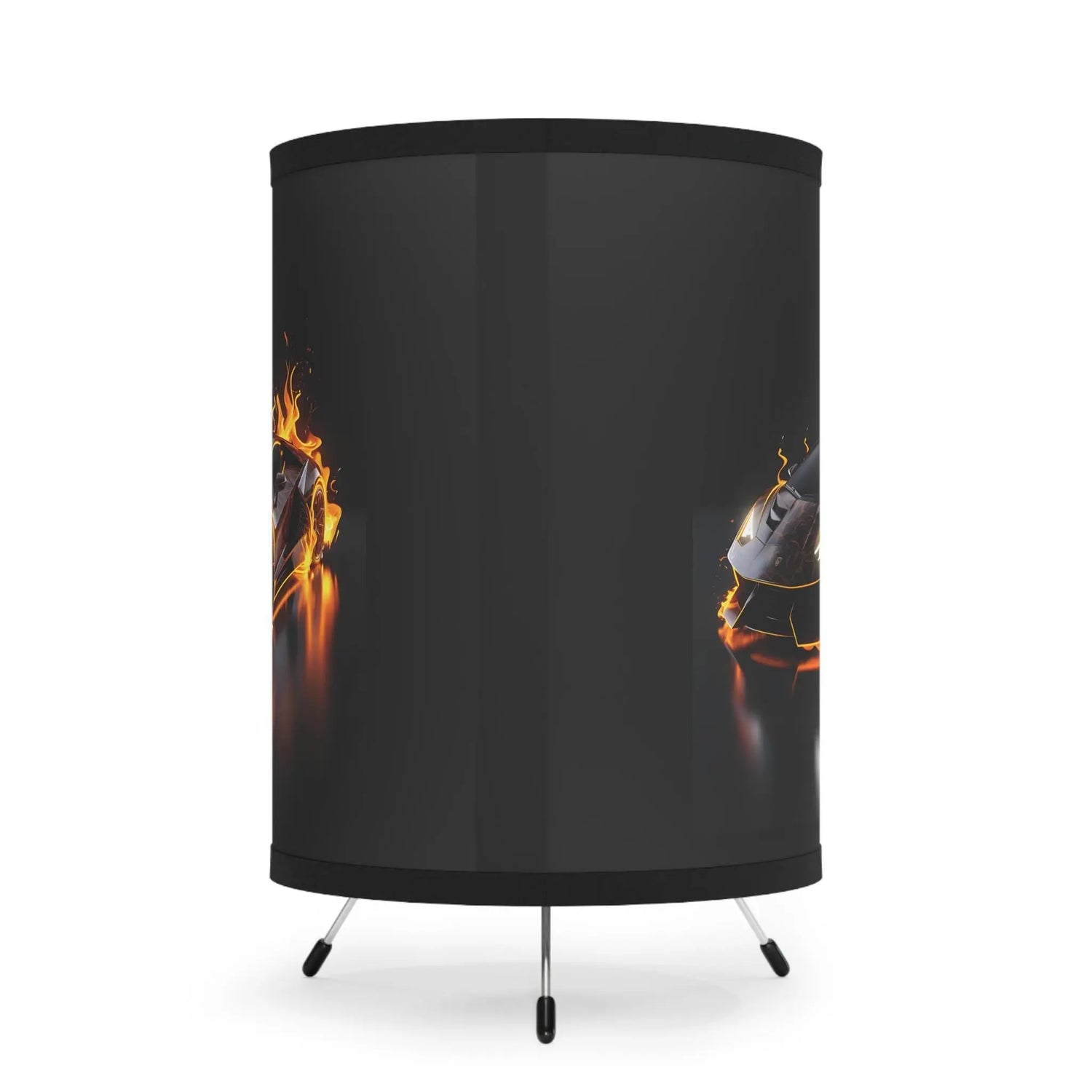 Racing-Themed Tripod Lamp with High-Res Printed Shade, Perfect for Car Lovers, Sports Room Decor, Gift for Him, Unique Lighting, Auto