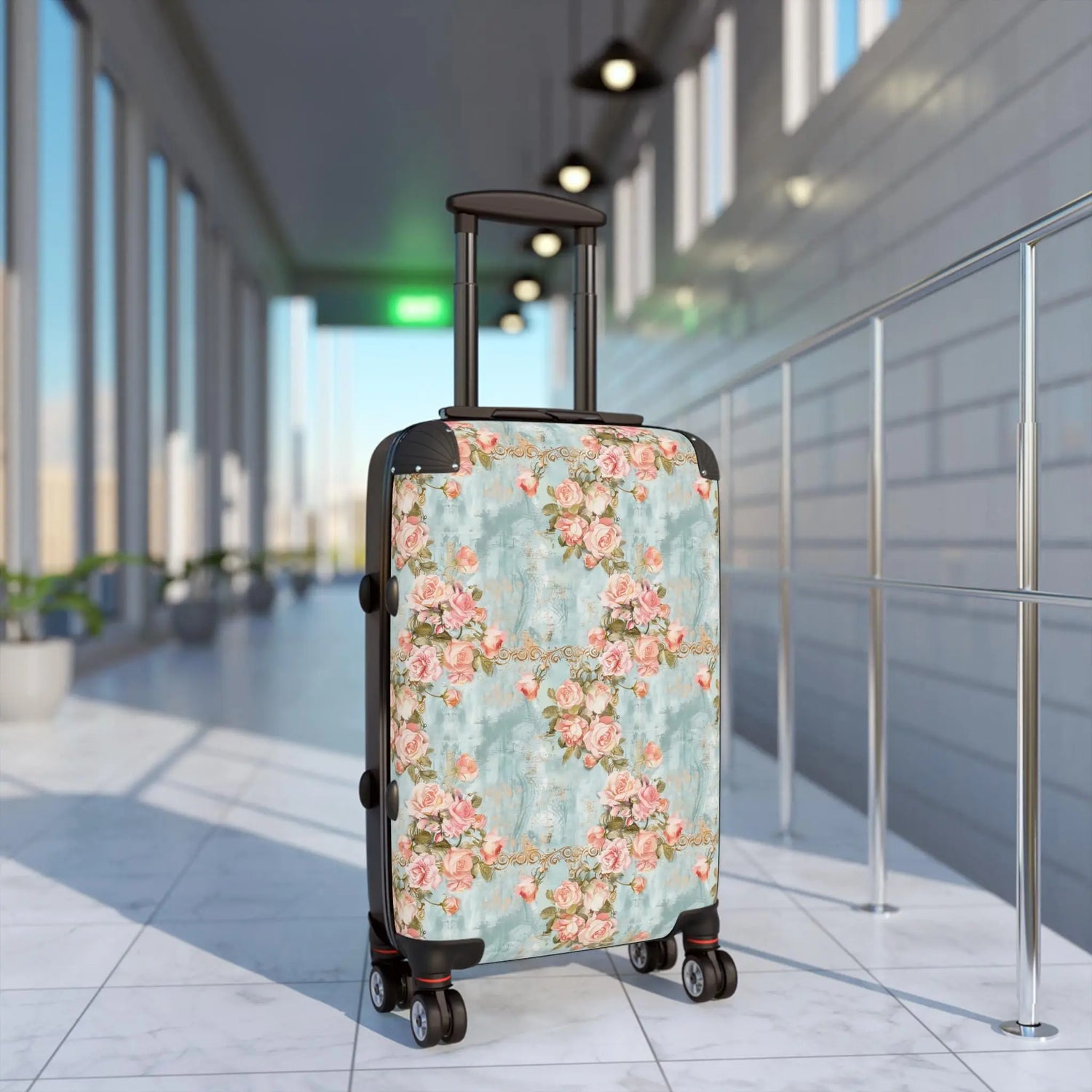Vintage Floral Suitcase - Stylish Luggage for Travelers, Travel Essentials, Floral Print Suitcase, Carry-on Bag, Gift for Wanderlust