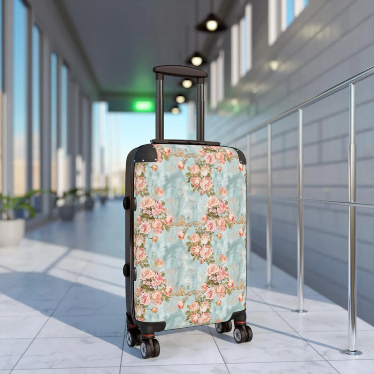 Vintage Floral Suitcase - Stylish Luggage for Travelers, Travel Essentials, Floral Print Suitcase, Carry-on Bag, Gift for Wanderlust
