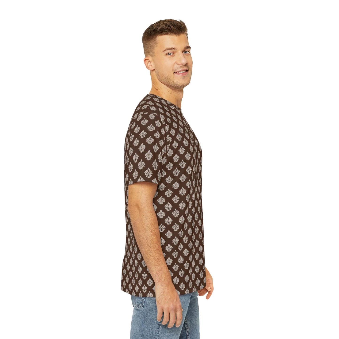 Bohemian Style Men's Polyester Tee, Casual Summer Shirt, Vintage Fashion Top, Perfect for Festivals, Travel & Everyday Wear