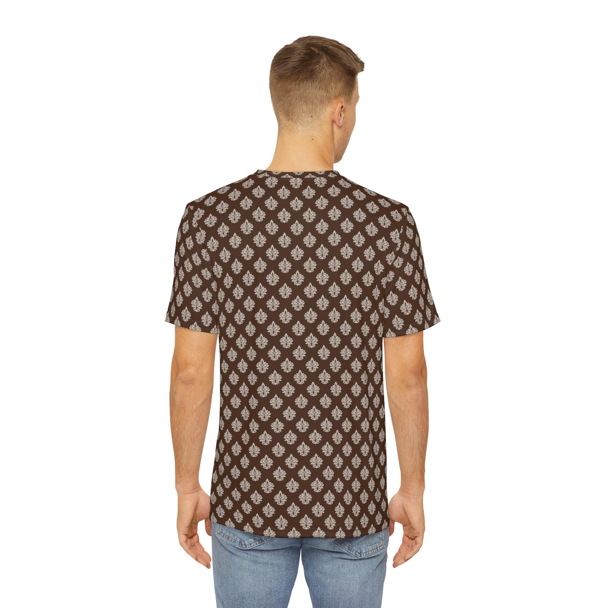 Bohemian Style Men's Polyester Tee, Casual Summer Shirt, Vintage Fashion Top, Perfect for Festivals, Travel & Everyday Wear