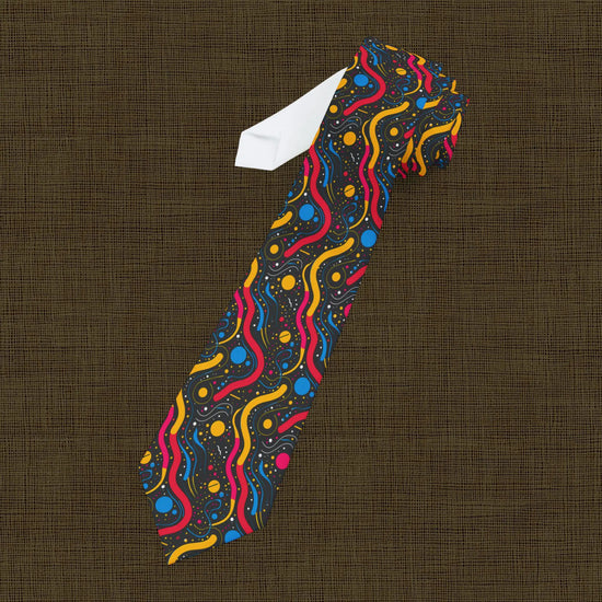 Colorful Abstract Necktie - Jazz Up Your Look, Stylish Gift for Him, Vibrant Accessory for Weddings, Fun Tie, Party Wear