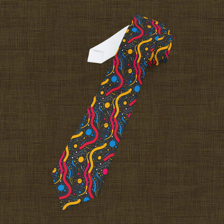 Colorful Abstract Necktie - Jazz Up Your Look, Stylish Gift for Him, Vibrant Accessory for Weddings, Fun Tie, Party Wear