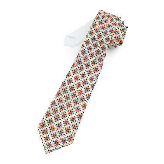 Floral Pattern Necktie - Stylish Accessory for Men, Perfect Gift for Weddings, Father's Day, Office Wear, Ceremonies, Holidays