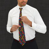 Colorful Abstract Necktie - Jazz Up Your Look, Stylish Gift for Him, Vibrant Accessory for Weddings, Fun Tie, Party Wear