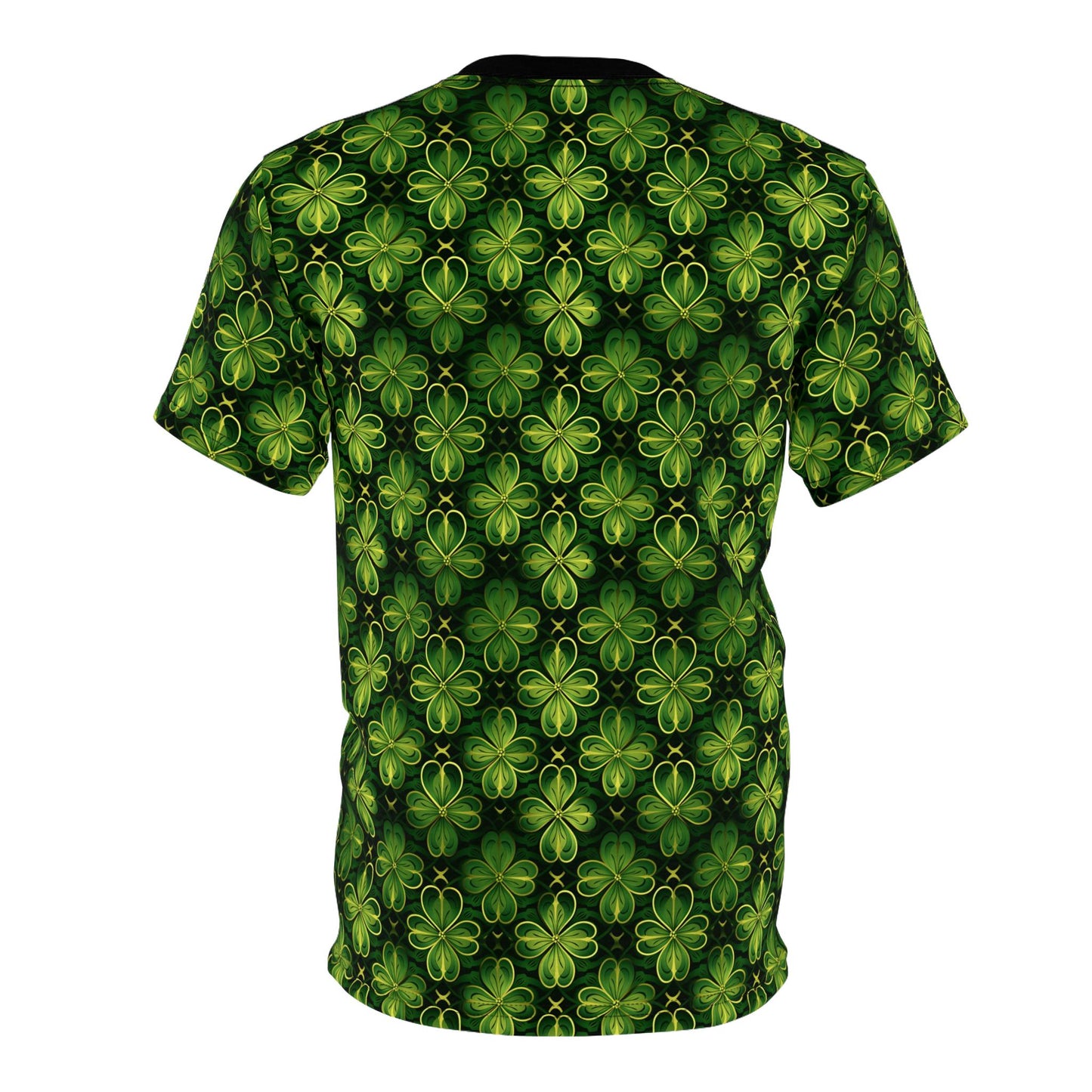 St. Patrick's Day Unisex Tee - Shamrock Cut & Sew T-Shirt, Green Floral Print Top, Celebrate Luck, Irish Pride Wear, Unique Gift Idea