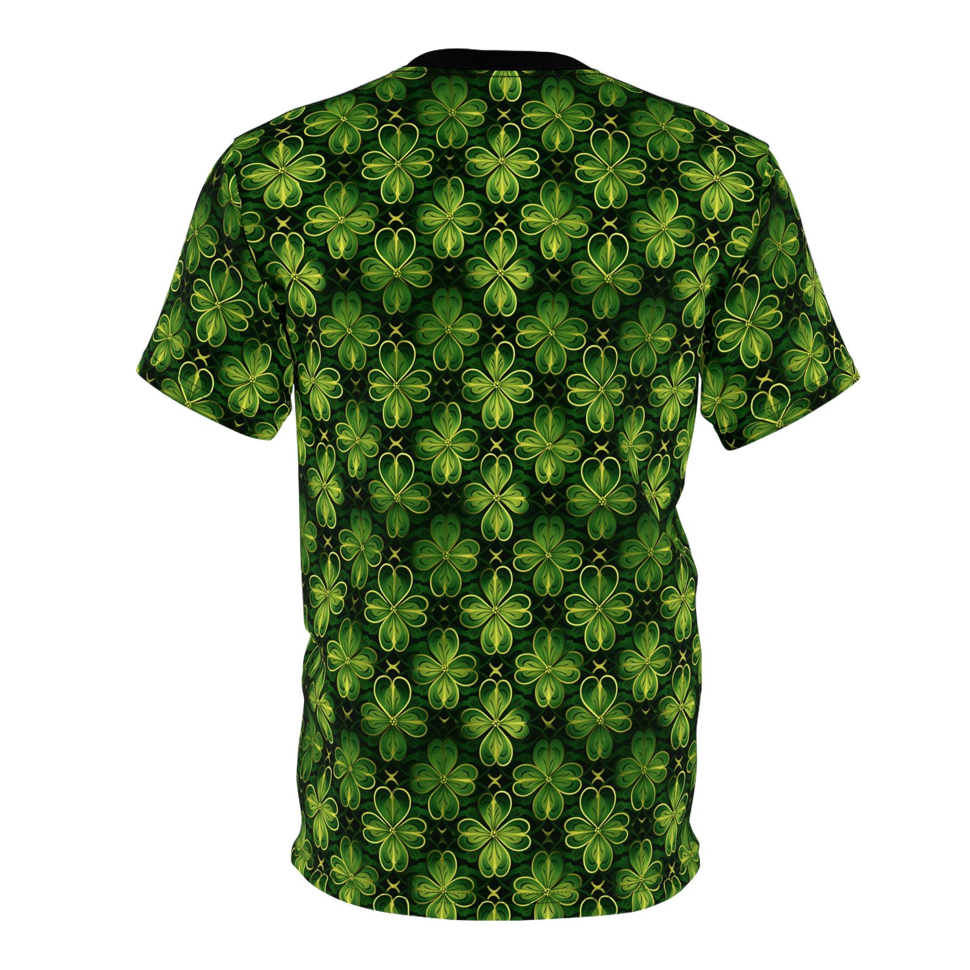 St. Patrick's Day Unisex Tee - Shamrock Cut & Sew T-Shirt, Green Floral Print Top, Celebrate Luck, Irish Pride Wear, Unique Gift Idea