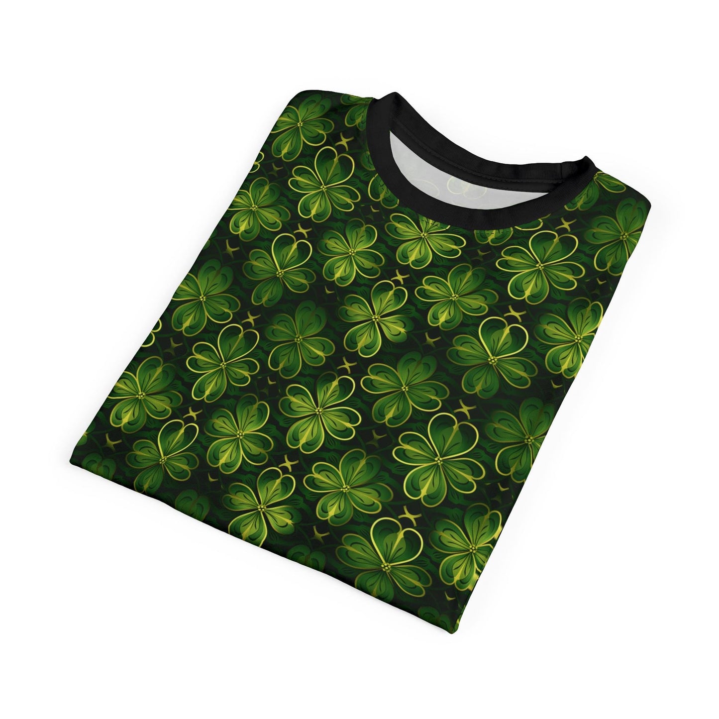 St. Patrick's Day Unisex Tee - Shamrock Cut & Sew T-Shirt, Green Floral Print Top, Celebrate Luck, Irish Pride Wear, Unique Gift Idea