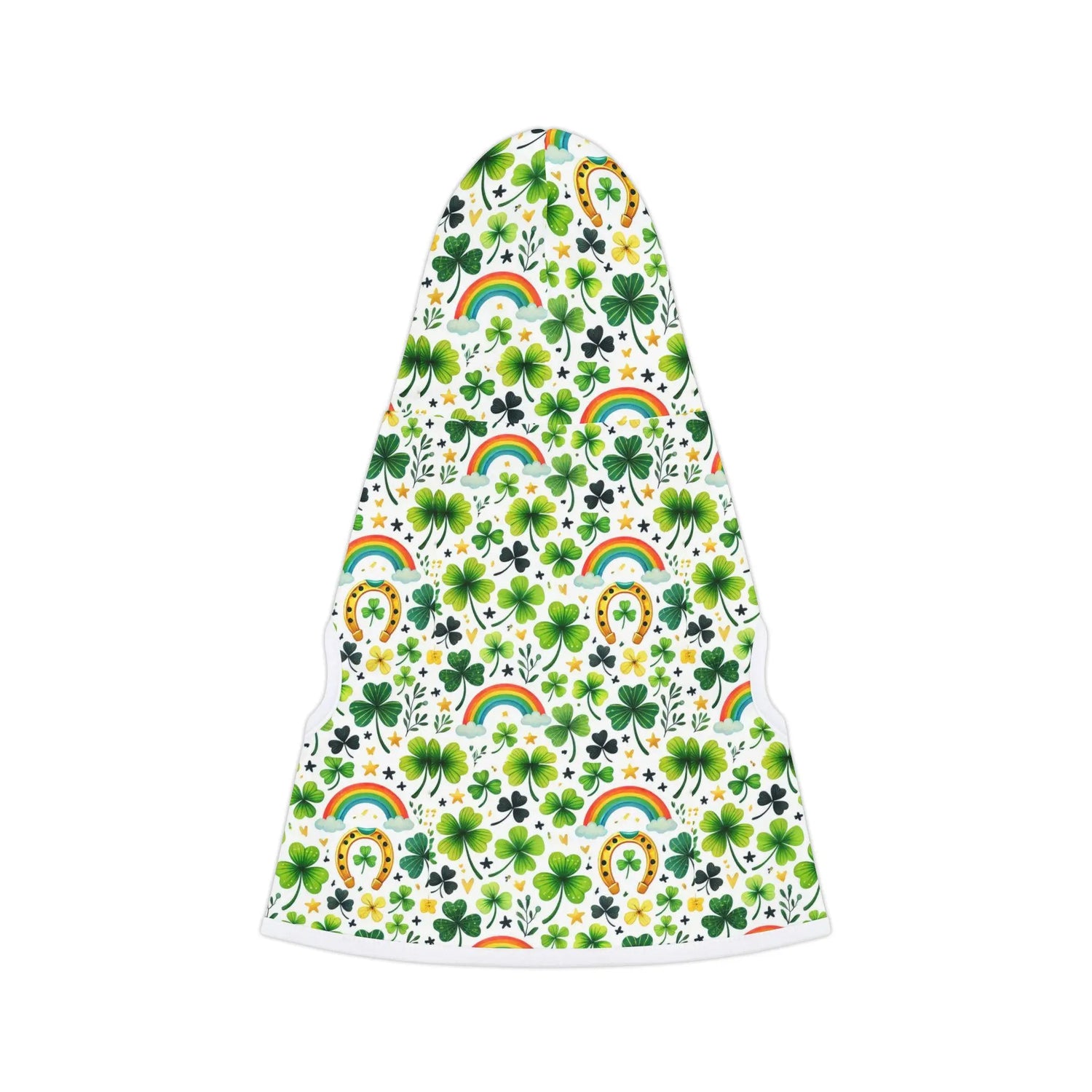 Rainbow Shamrock Pet Hoodie for Dogs, Lucky Dog Apparel, St. Patrick&