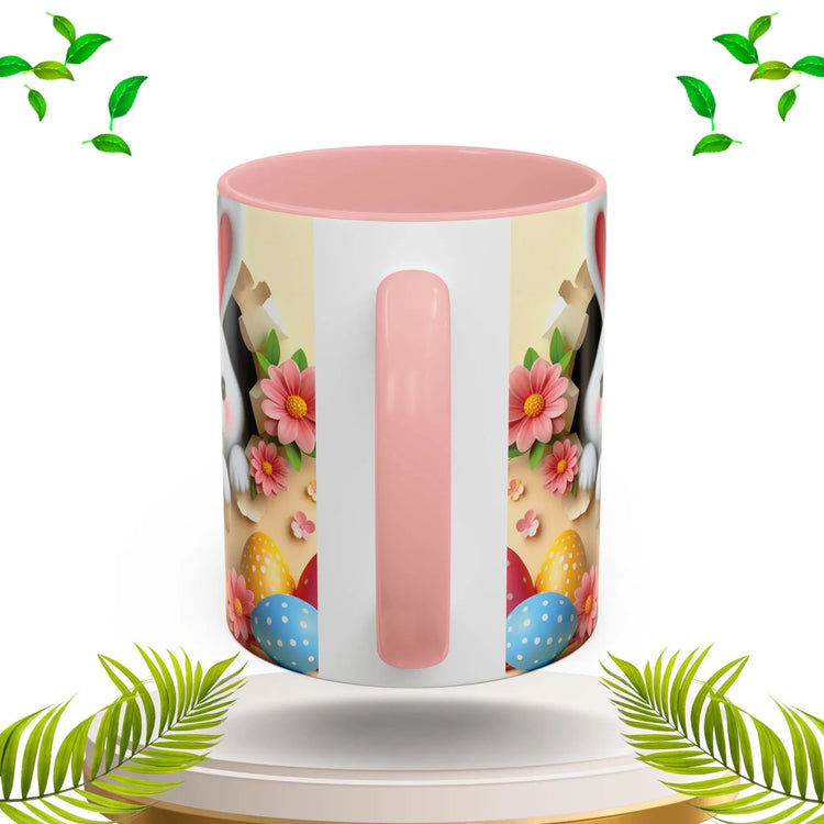 Cute Easter Bunny Coffee Mug, Spring Decor Mug, Funny Gift for Kids, Tea Cup, Easter Celebration, Unique Kitchenware