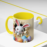 Cute Easter Bunny Coffee Mug, Spring Decor Mug, Funny Gift for Kids, Tea Cup, Easter Celebration, Unique Kitchenware