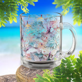 Butterfly Bloom Floral Glass Mug | 10oz Floral Drinkware, Home Decor, Gift for Her, Springtime Sip, Garden Party Essentials