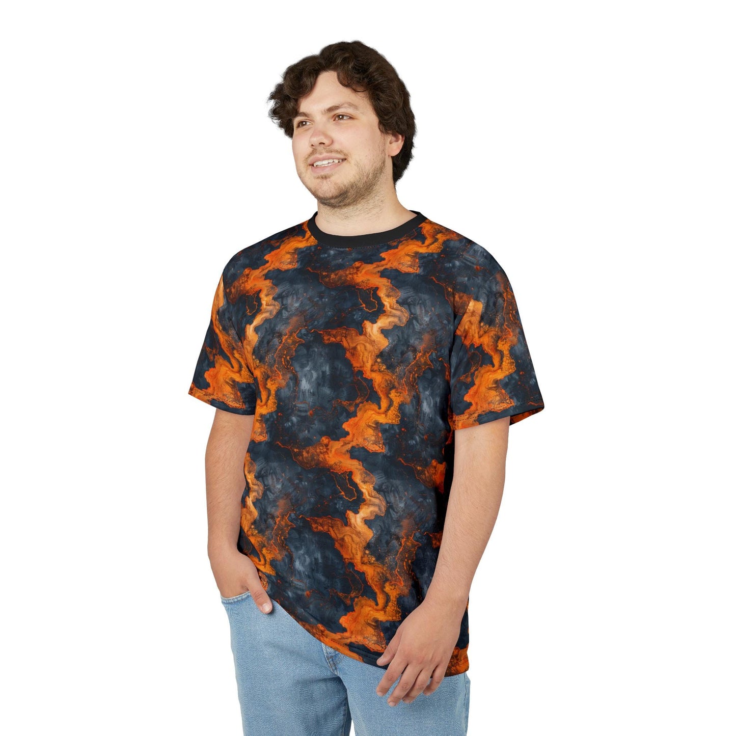 Vibrant Abstract Men's Cut & Sew Tee, Unique Graphic T-Shirt for Art Lovers, Gift for Creative Minds, Festival Wear, Summer Fashion