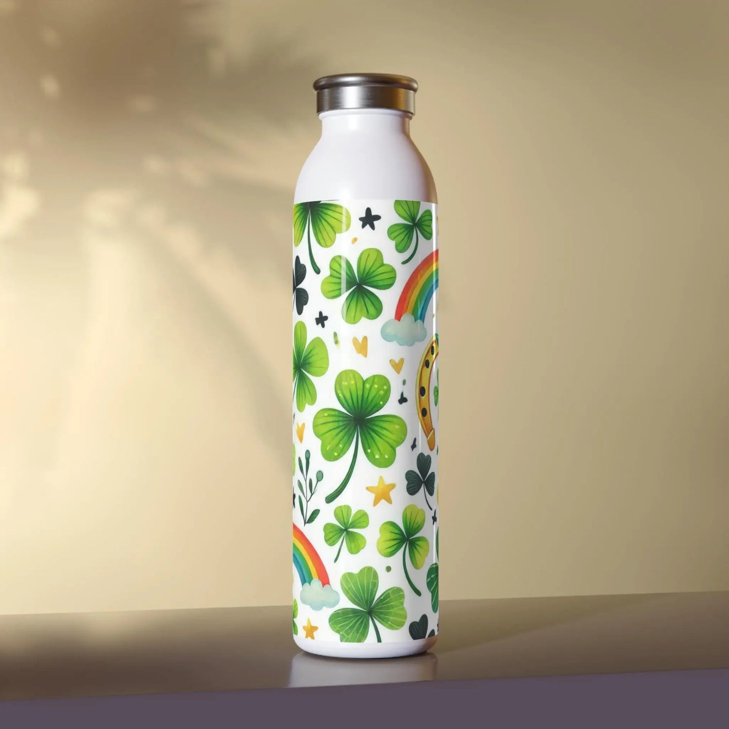 Sleek St. Patricks Day Water Bottle | Stylish Hydration, Fitness Gift, Modern Design, Trendy Drinkware, Eco-friendly Bottle