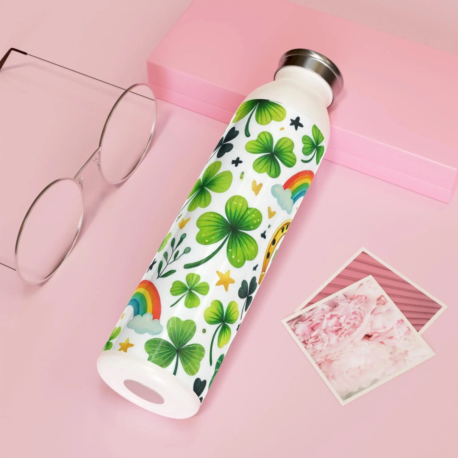Sleek St. Patricks Day Water Bottle | Stylish Hydration, Fitness Gift, Modern Design, Trendy Drinkware, Eco-friendly Bottle