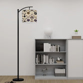 Celestial Sublimation Arc Floor Lamp (Made in USA), Home Decor Stylish all over print Design Tall Living Room Bedroom Den Accent Lighting