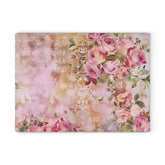 Elegant Floral Glass Cutting Board - Stylish Kitchen Décor, Gift for Home Cooks, Wedding Gift, Unique Housewarming Gift, Vintage
