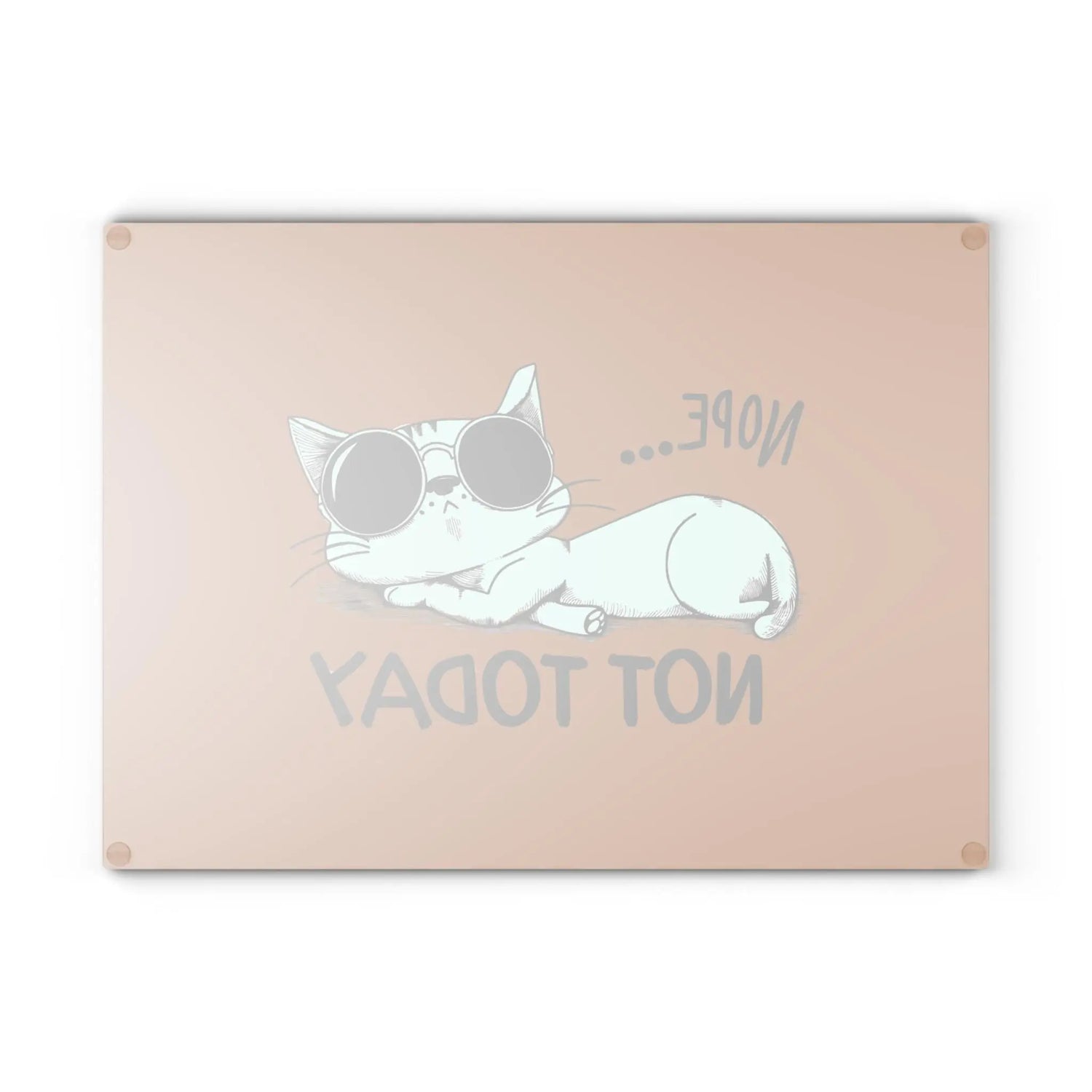 Funny Cat Glass Cutting Board-Nope Not Today Kitchen Decor, Pet Lover Gift, Cooking Accessory, Housewarming Gift, Cat Mom Kitchen