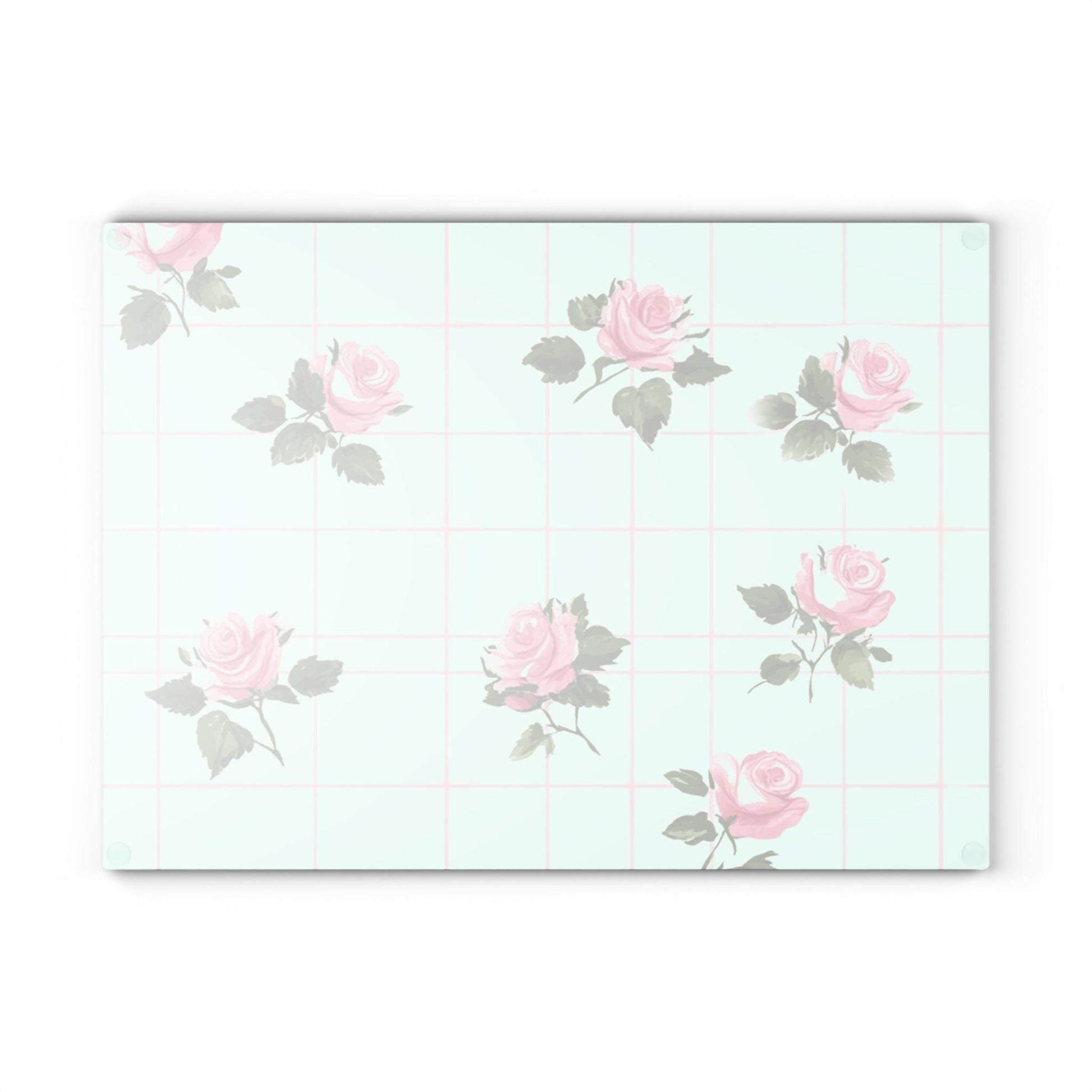 Chic Floral Glass Cutting Board | Vintage Kitchen Decor, Wedding Gift, Home Cooking Essentials, Pink Rose Design, Kitchen Accessories