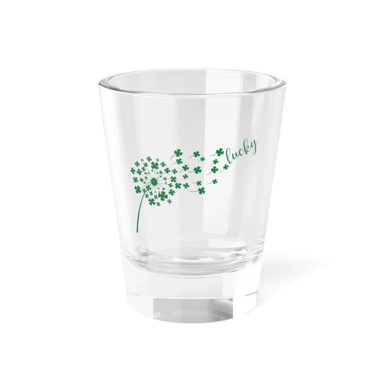 Lucky Clover Shot Glass,St. Patricks Day Decor, Party Favors, Irish Gift, Barware, Luck Cheers Glass