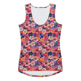 Floral Oil Painting Sublimation Tank Top – Spring Cut & Sew Blouse, Boho Chic Women&