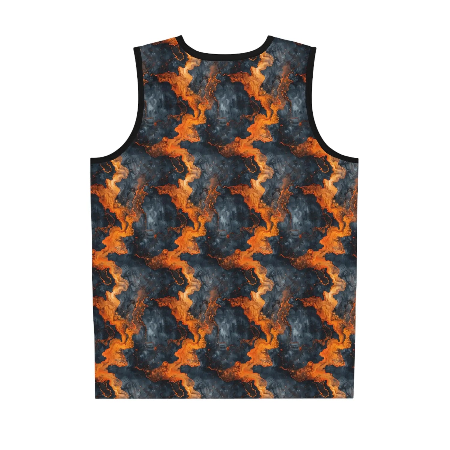 Abstract Flame Pattern Basketball Jersey, Sportswear, Team Jersey, Gifts for Athletes, Unique Sports Apparel