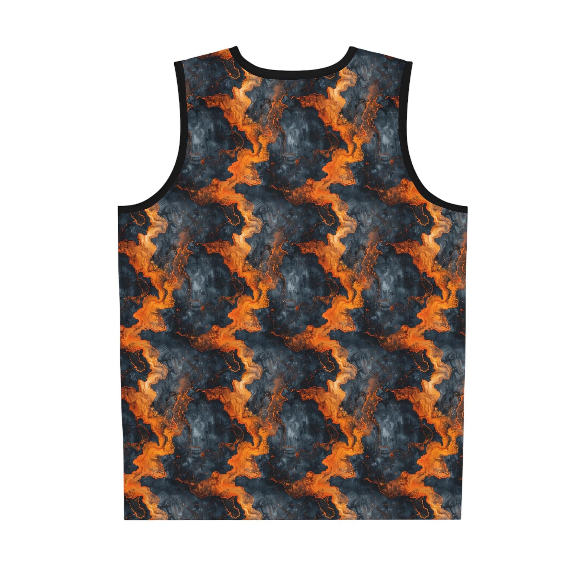 Abstract Flame Pattern Basketball Jersey, Sportswear, Team Jersey, Gifts for Athletes, Unique Sports Apparel