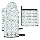 Oven Mitts and Pot Holders Sets (3pcs), Spring Fashion Kitchen Decor, Designer Kitchen, Mom Gift
