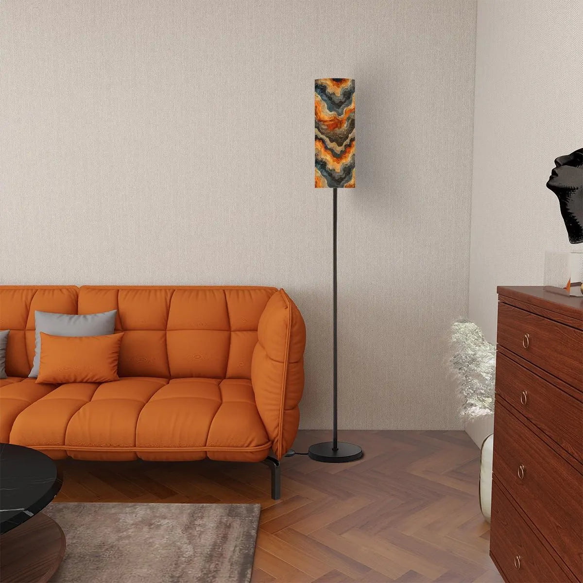 Floor Lamp Modern Standing Lamp (Made in USA), Designer Fashion Bedroom Living Hallway Light, Home Decor