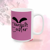 Happy Easter Ceramic Mug - Cute Coffee Tea Cup for Spring Celebrations, Gift for Friends, Family, Easter Decor, Holiday