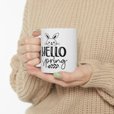 Cute Spring Bunny Ceramic Mug - Perfect Gift for Easter, Spring Decor, Coffee Lovers, Nature Enthusiasts, Dishwasher Safe