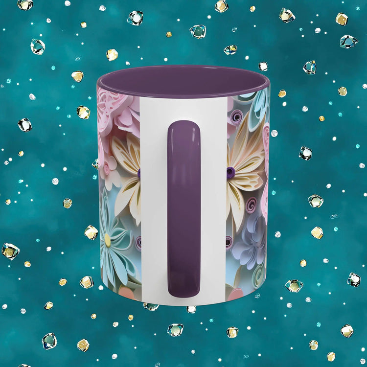 Floral Butterfly Accent Coffee Mug - Perfect Gift for Nature Lovers, Spring Holidays, Flower Enthusiasts, Home Decor, Coffee Lovers